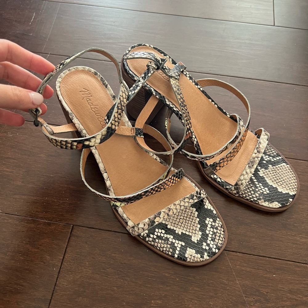 Madewell Snakeskin Print Heel